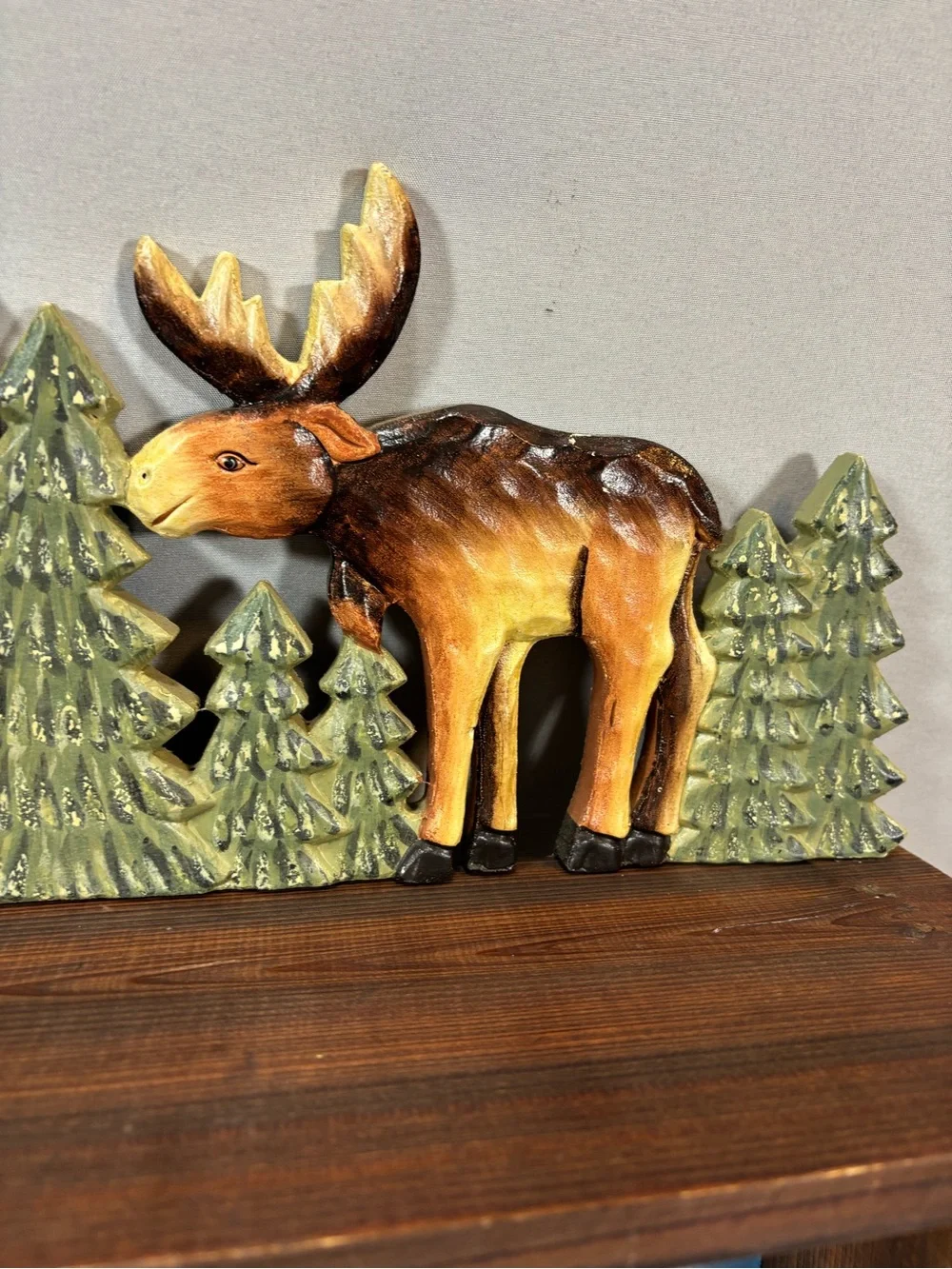 Home Interiors Woodland Wall Shelf with Hooks